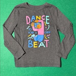 Old Navy Charcoal Dance Graphic Long Sleeve Tee